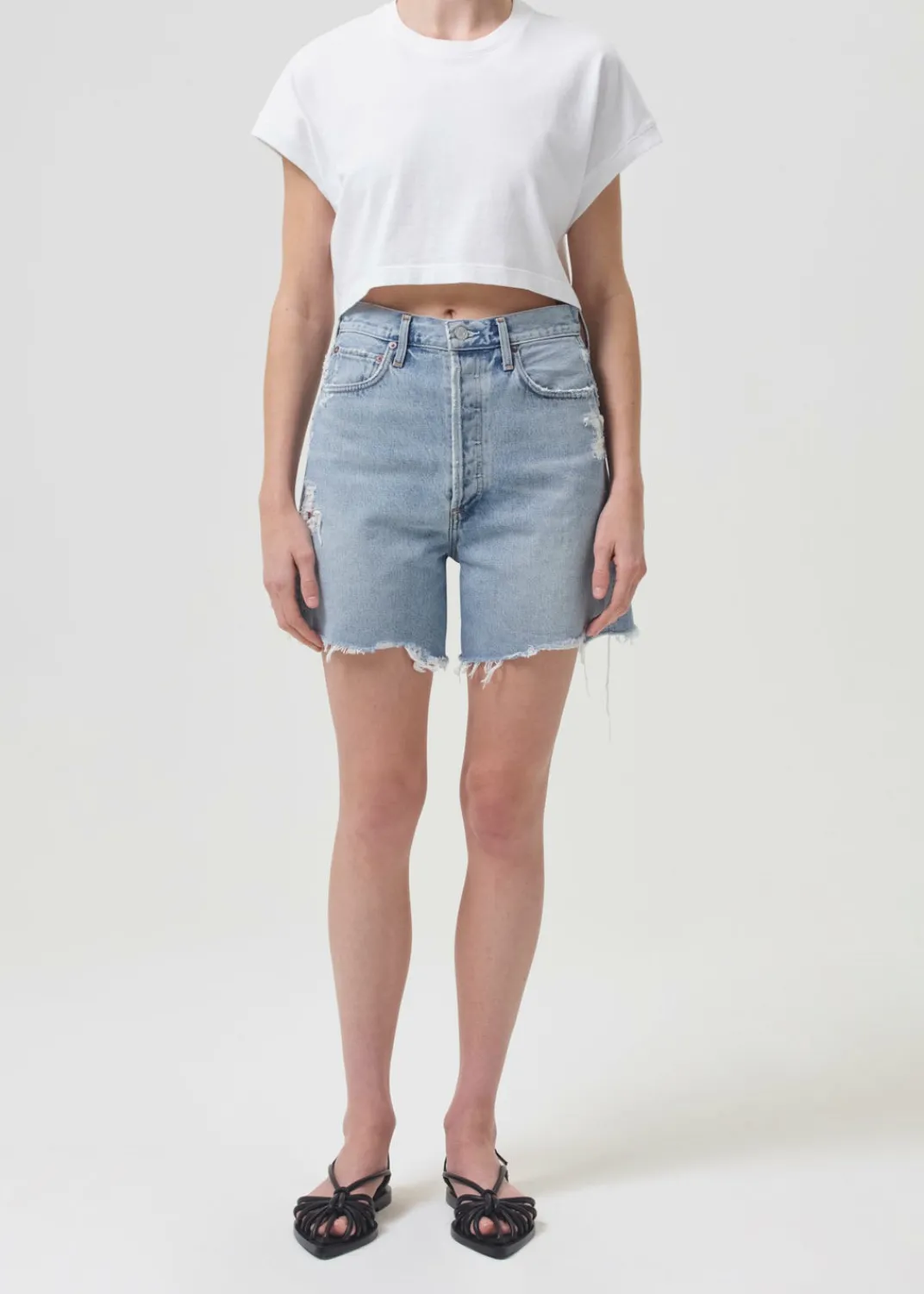 Cheap AGOLDE Aiden Tee In White