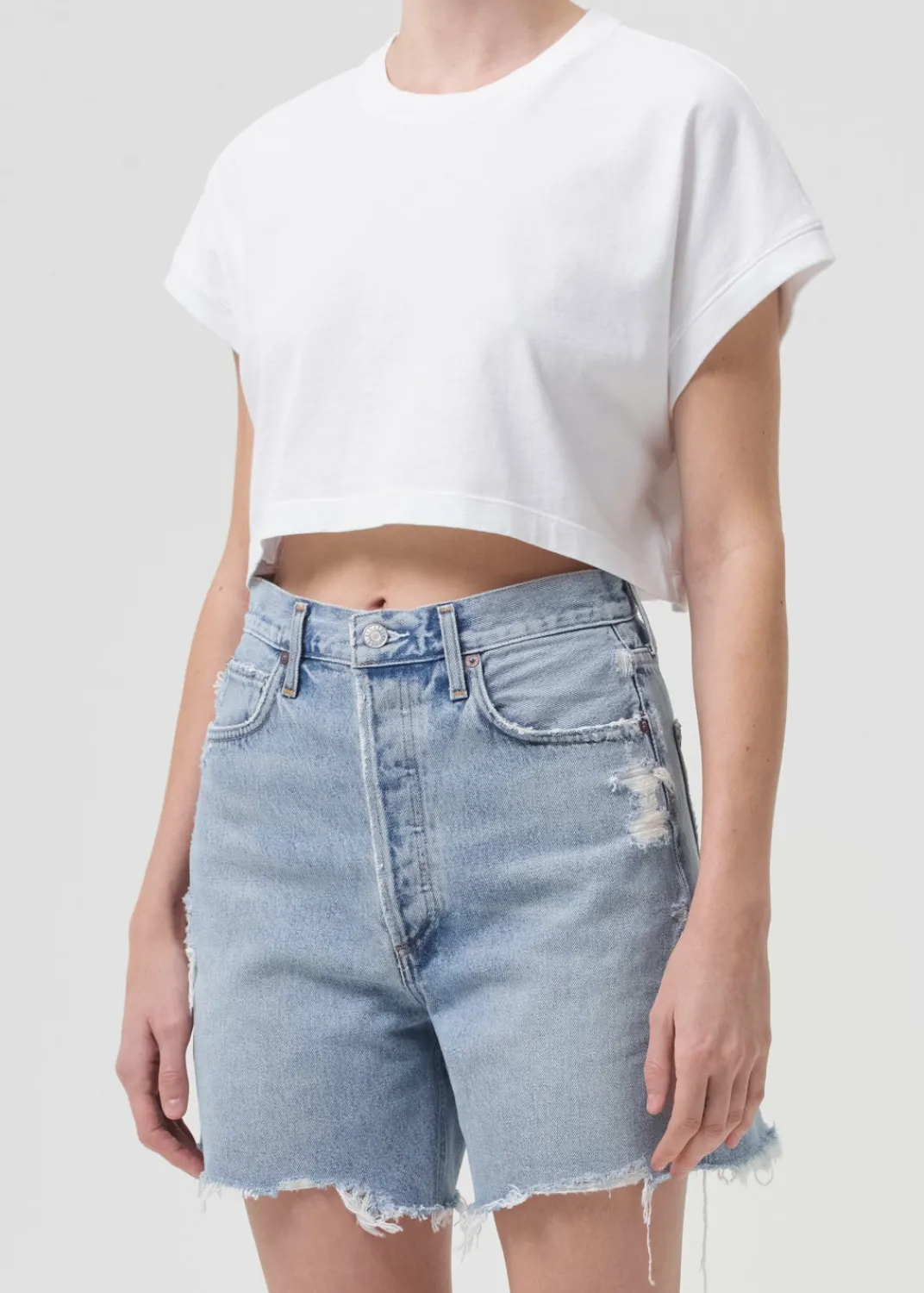 Cheap AGOLDE Aiden Tee In White