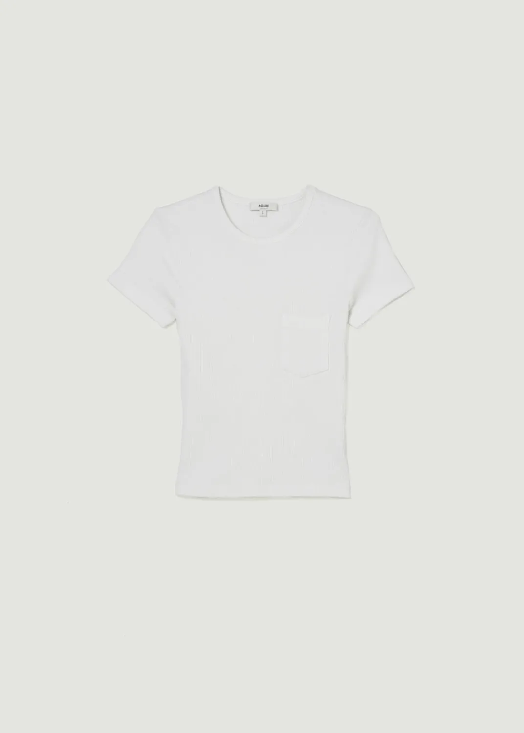 Shop AGOLDE Arlo Rib Tee In White