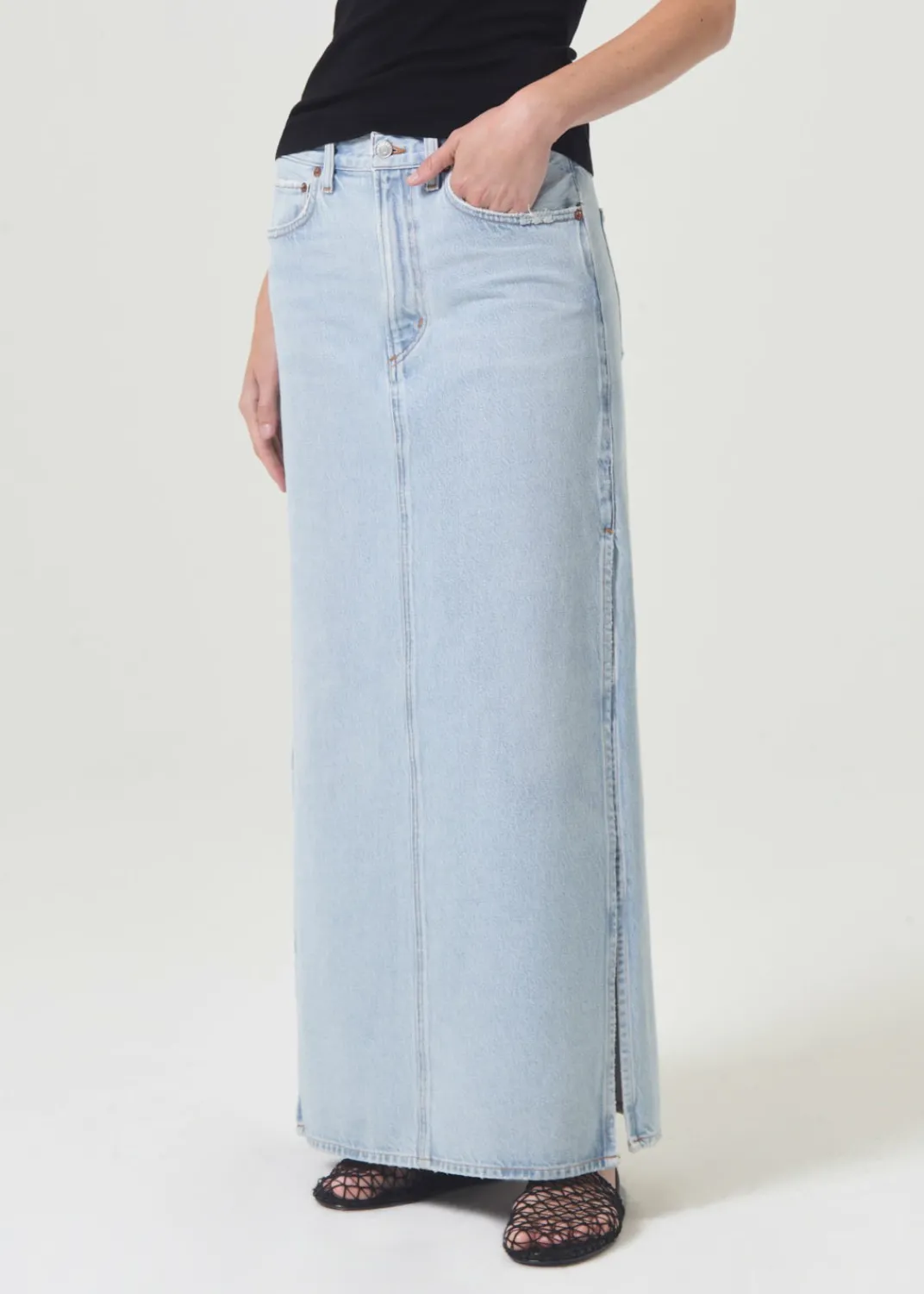 Hot AGOLDE Astrid Slice Skirt In Fragment