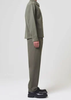 New AGOLDE Atlas Zip Shirt In Moss