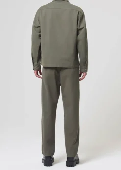 New AGOLDE Atlas Zip Shirt In Moss