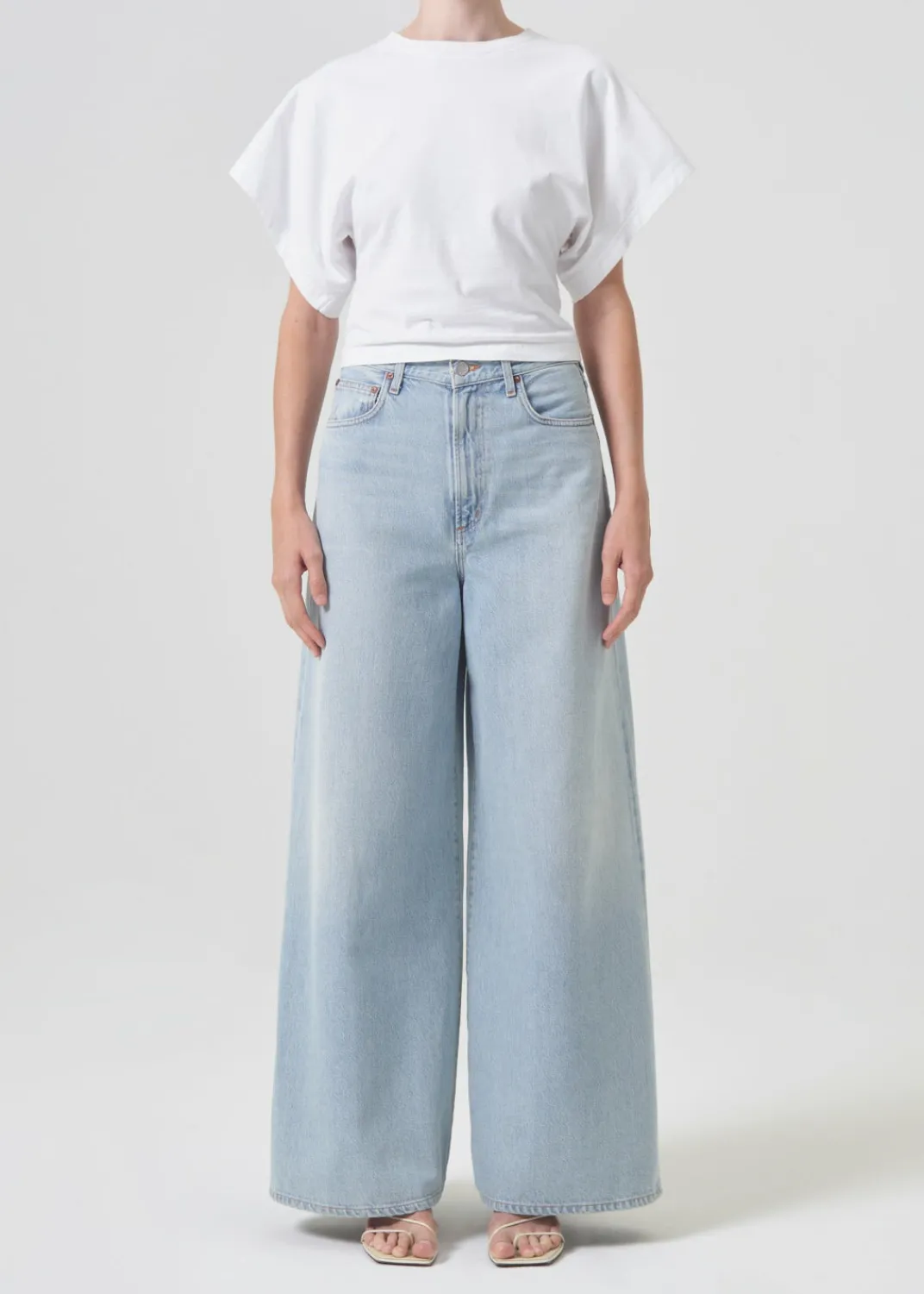 Hot AGOLDE Britt Tee In White