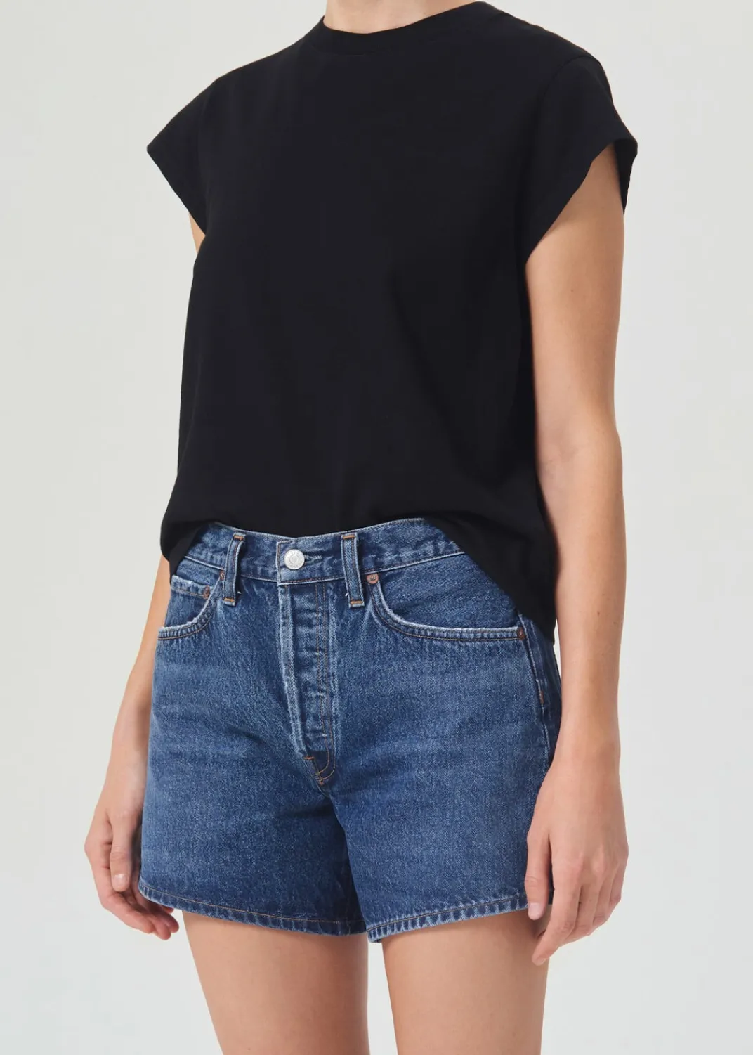 Best AGOLDE Bryce Tee In Black