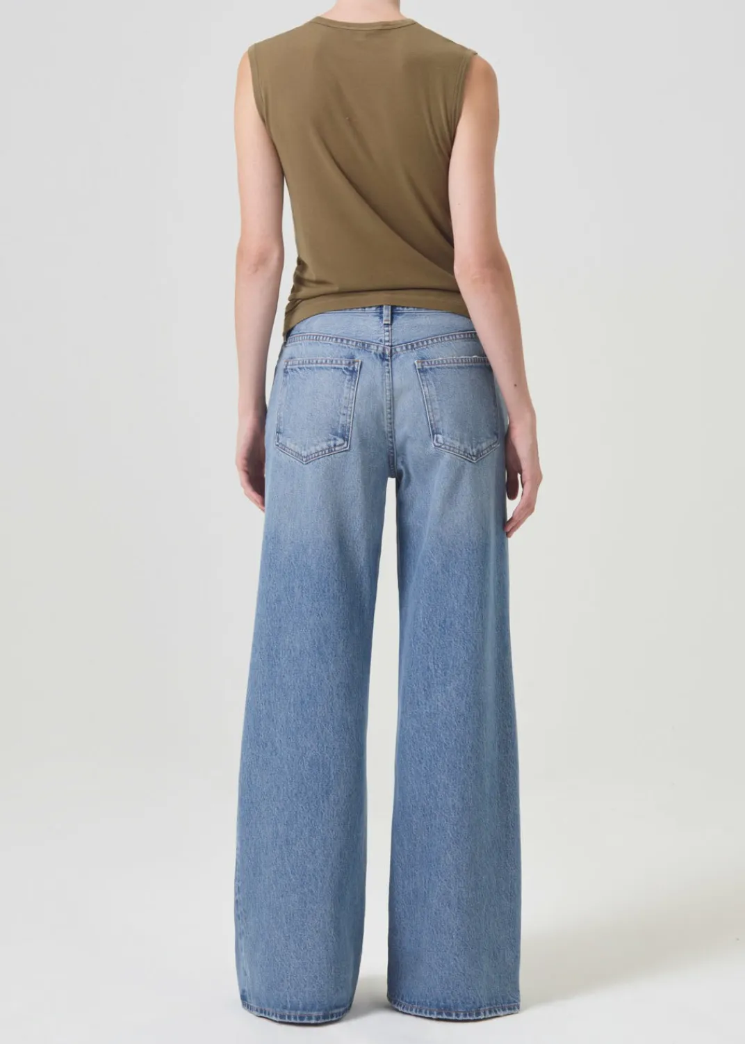 New AGOLDE Clara Low Rise Baggy Flare In Signal