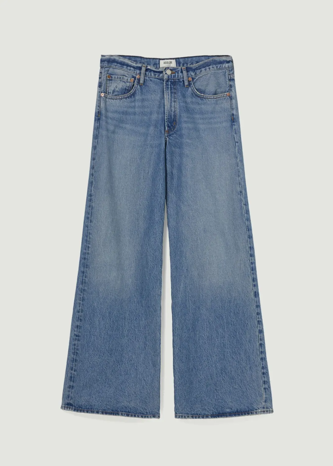 New AGOLDE Clara Low Rise Baggy Flare In Signal