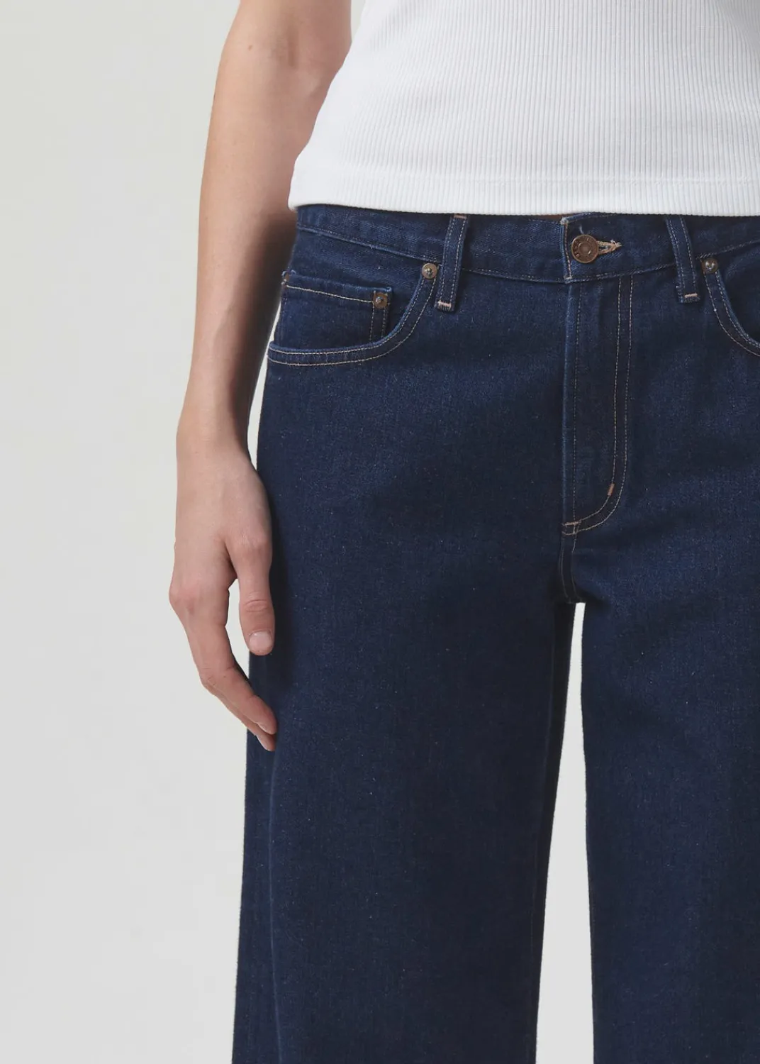 Discount AGOLDE Clara Low Rise Baggy Flare In Whisper