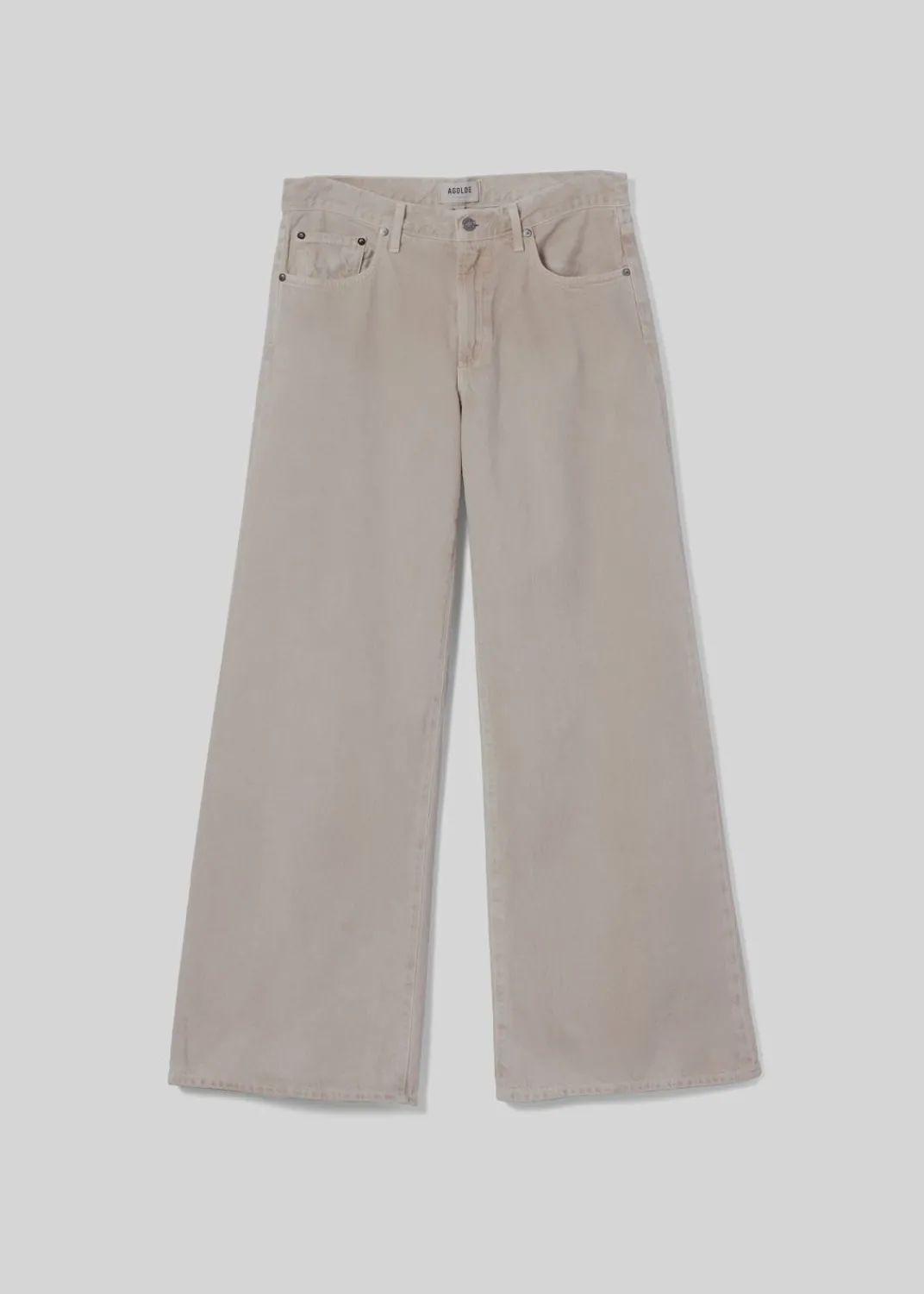 Cheap AGOLDE Clara Low Rise Baggy Flare In Tusk