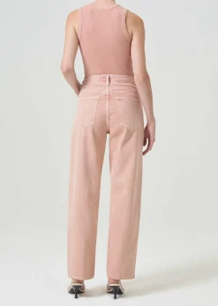 Discount AGOLDE Criss Cross Upsized Jean In Pink Salt