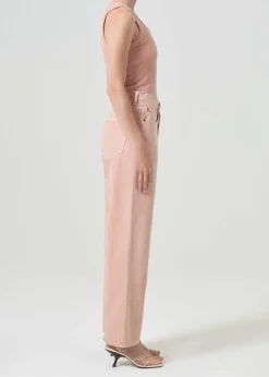 Discount AGOLDE Criss Cross Upsized Jean In Pink Salt