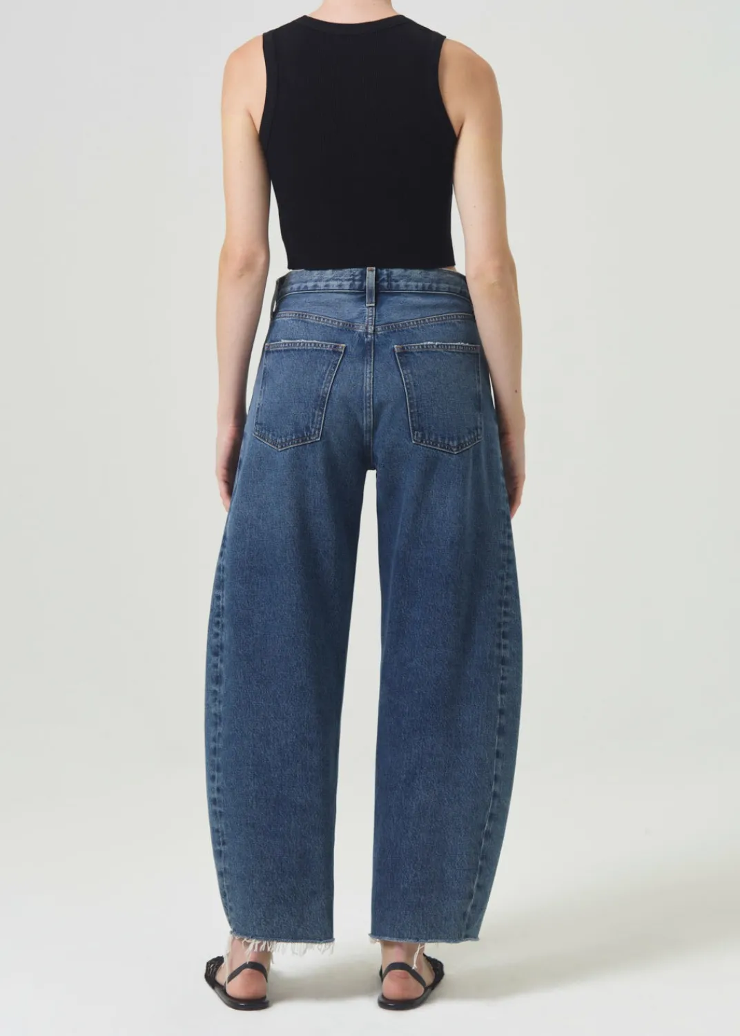 Shop AGOLDE Cropped Poppy Tank In Black