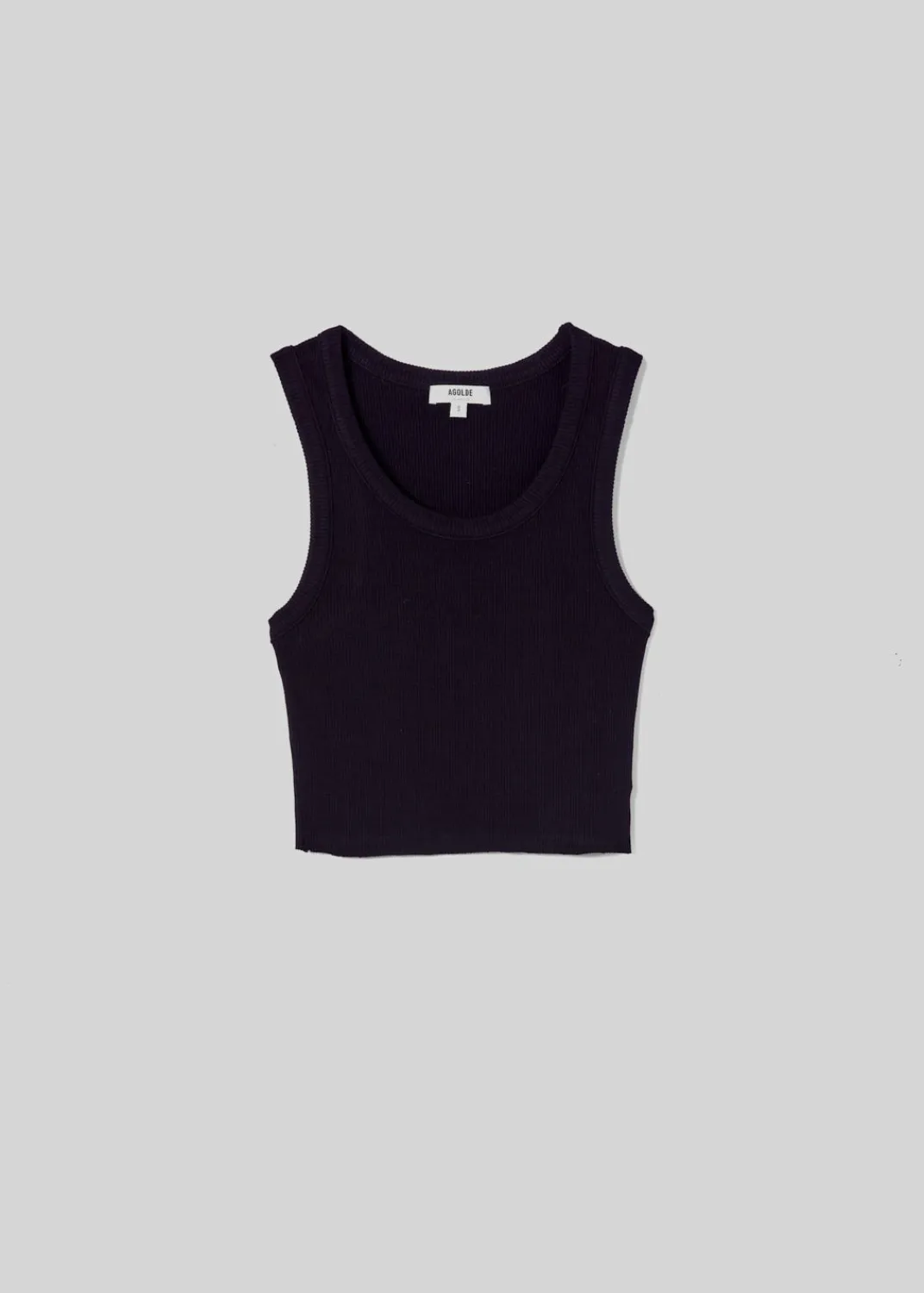 Shop AGOLDE Cropped Poppy Tank In Black