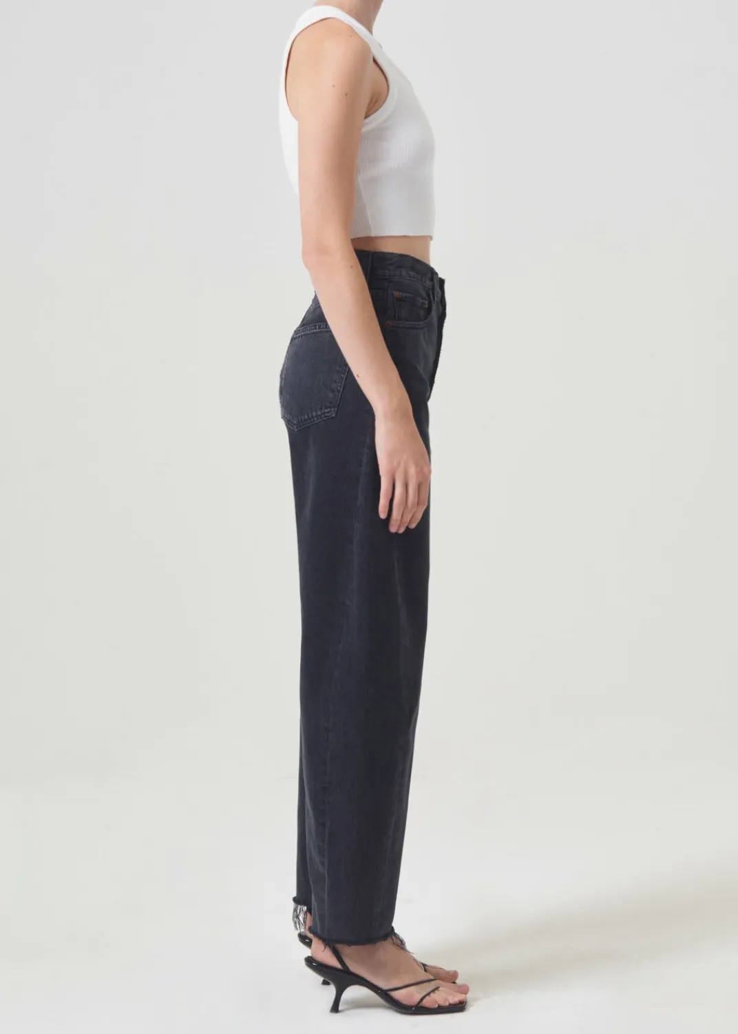 Outlet AGOLDE Cropped Poppy Tank In White