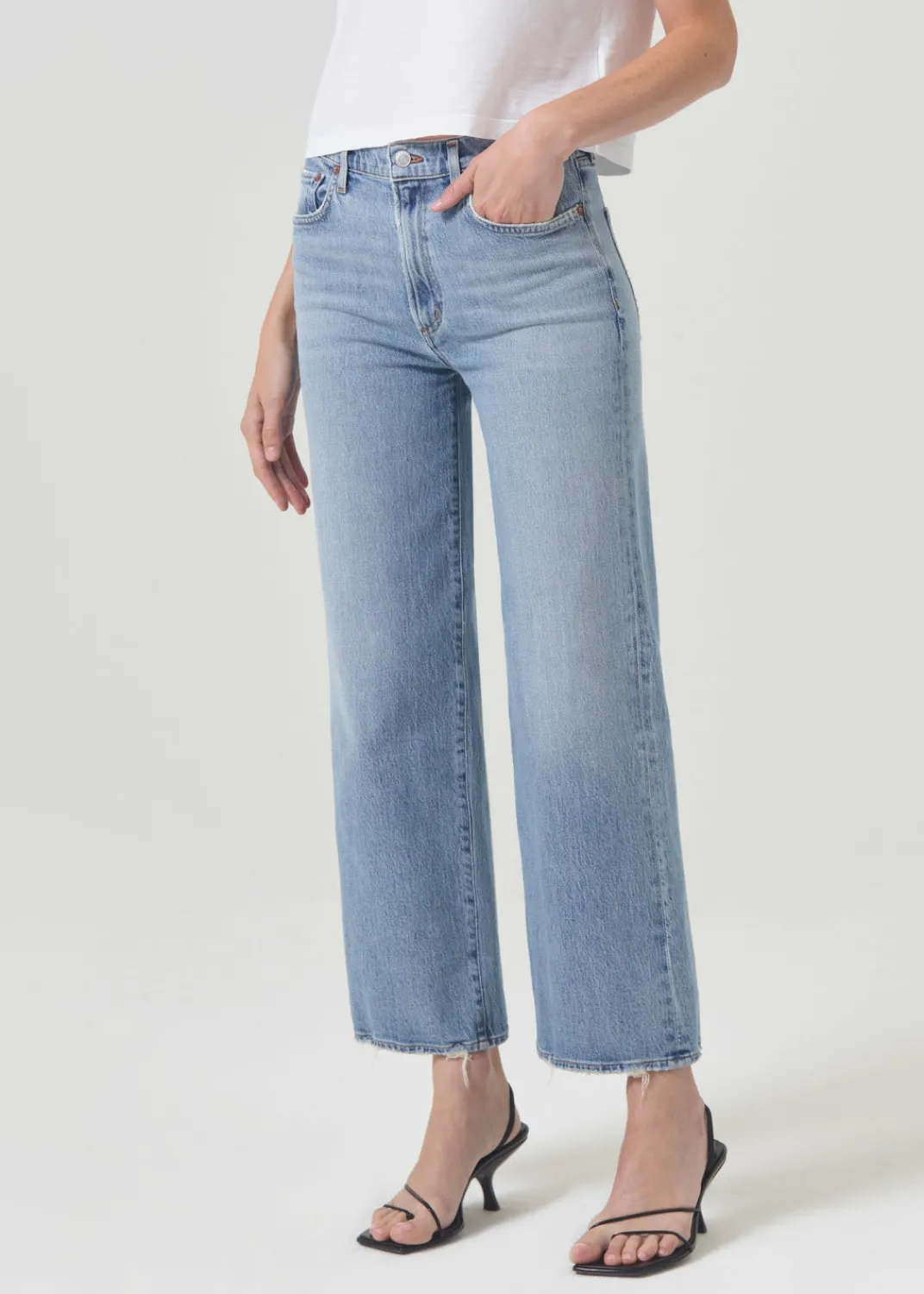 Cheap AGOLDE Harper Crop Jean In Hassle