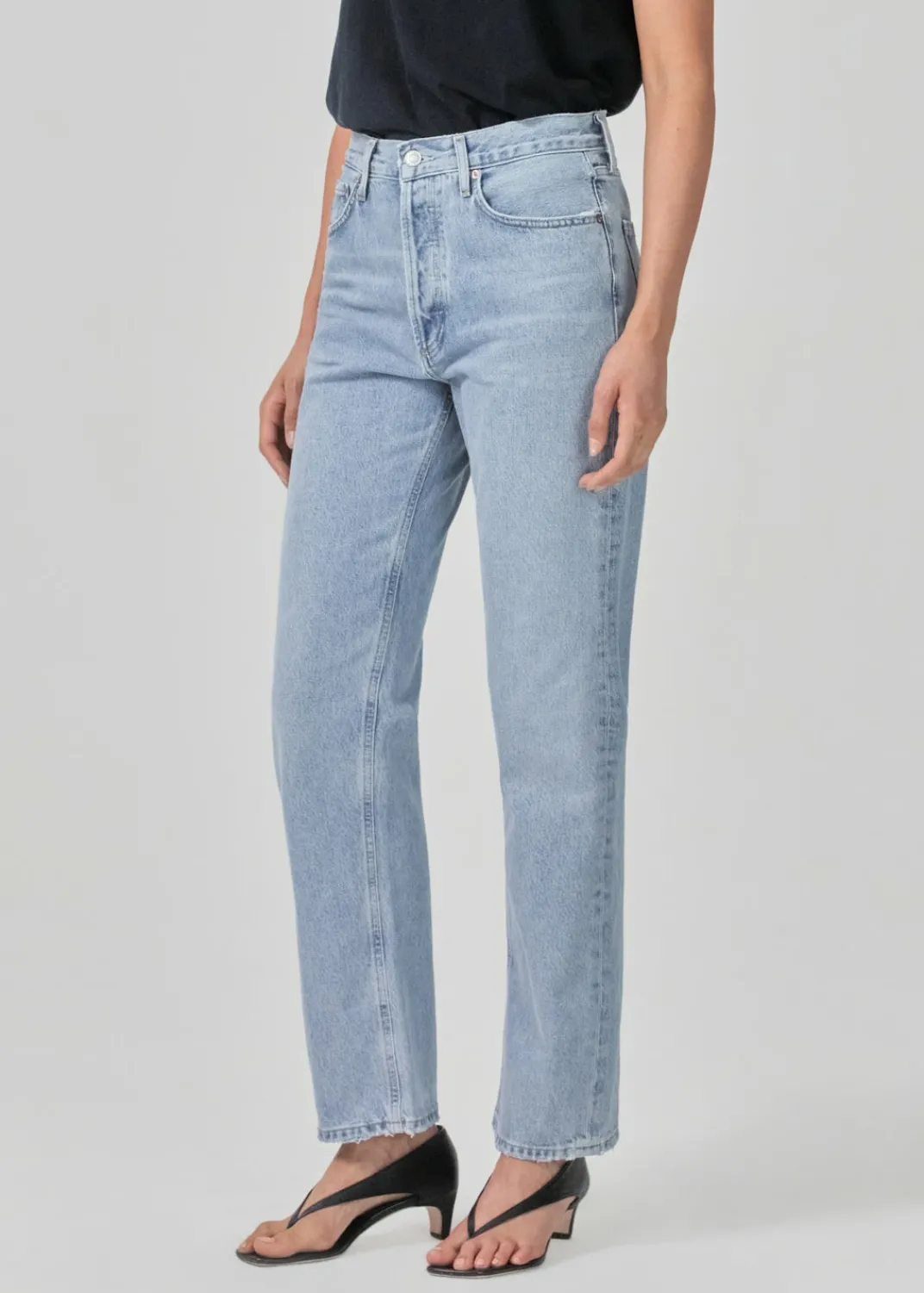Flash Sale AGOLDE Lana Mid Rise Straight In Riptide