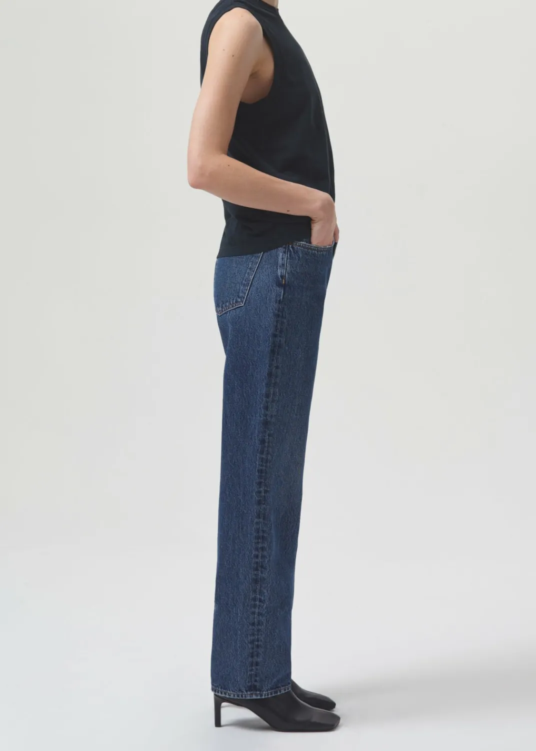 Sale AGOLDE Lana Mid Rise Straight In Sphere