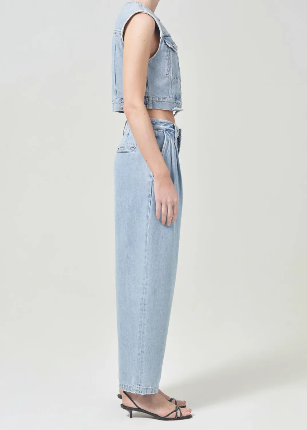 Sale AGOLDE Leo Vest In Fray