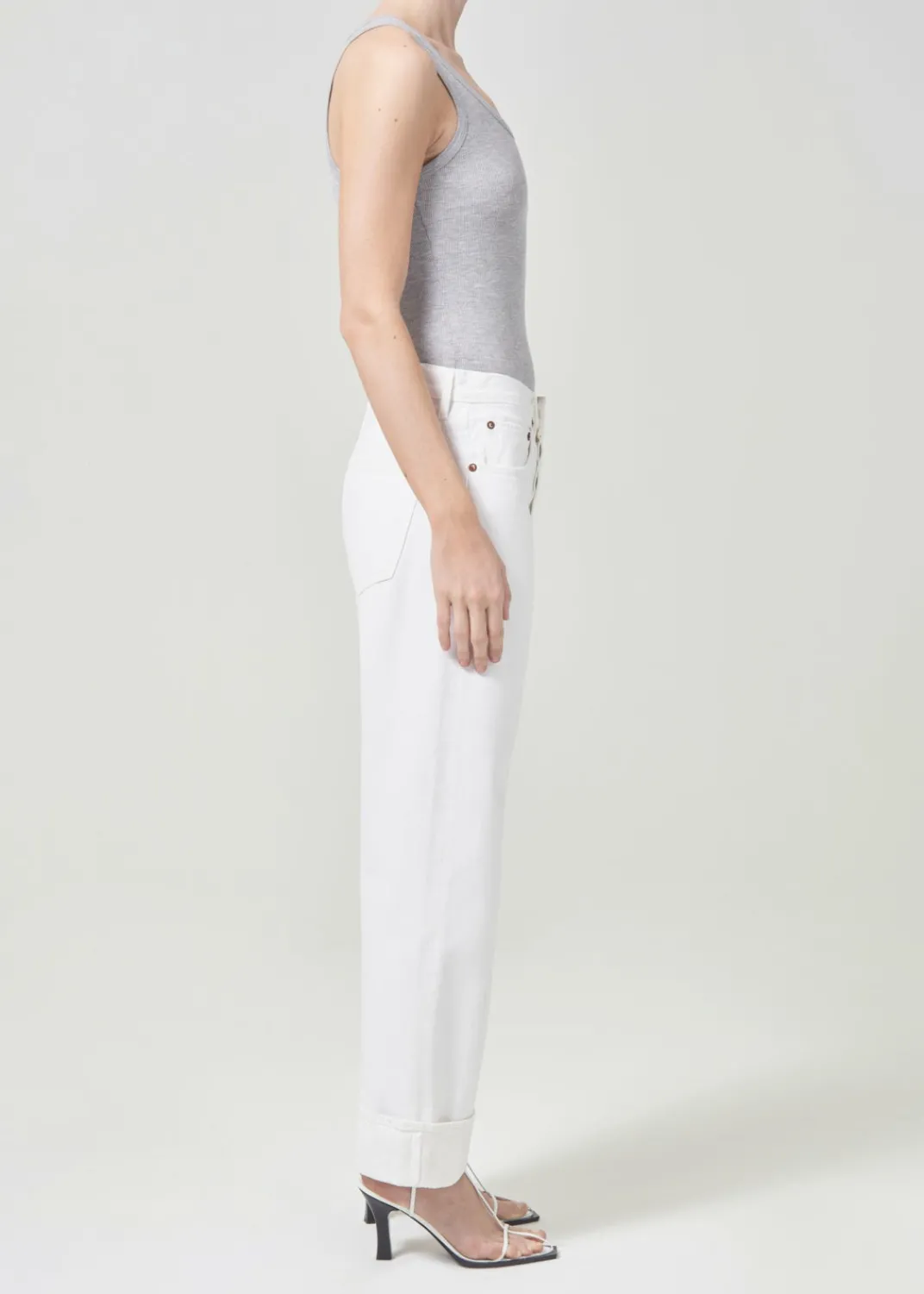 Outlet AGOLDE Maria Bodysuit In Grey Heather