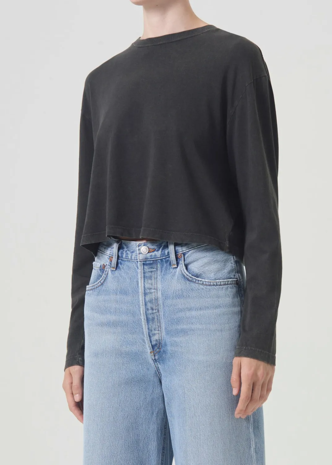 Cheap AGOLDE Mason Crop Tee In Fracture