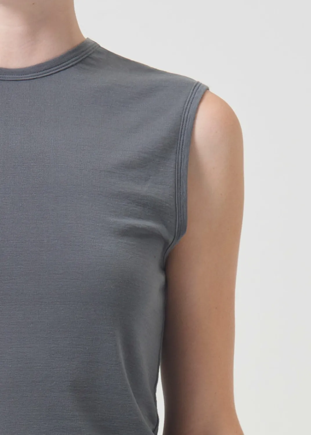 Cheap AGOLDE Nikita Tee In Gravel