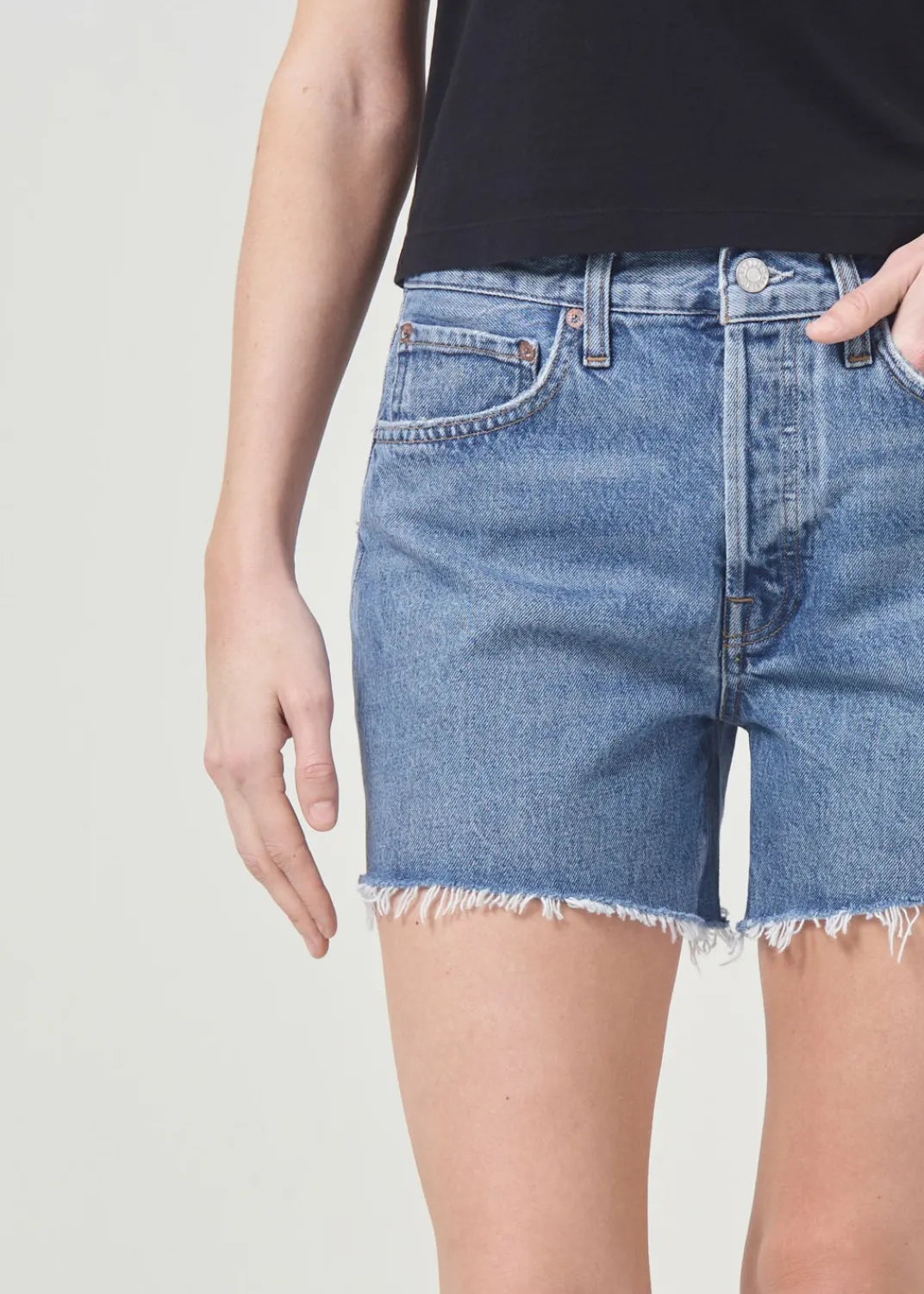 Clearance AGOLDE Parker Long Short In Skywave