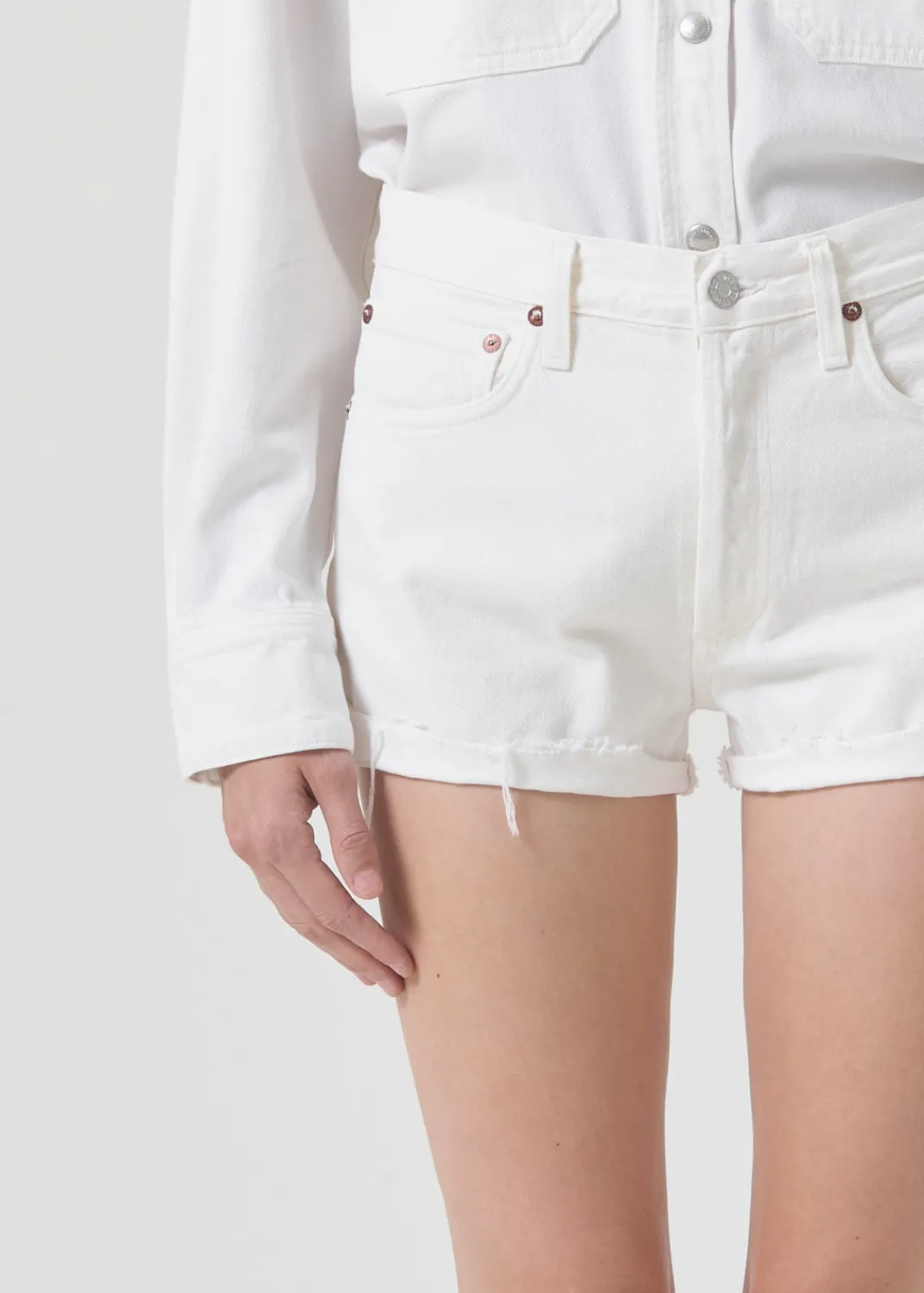 Outlet AGOLDE Parker Vintage Rolled Short In Fortune Cookie