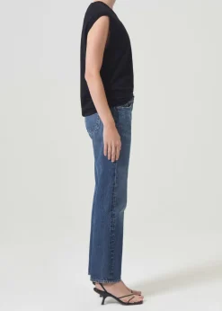 Cheap AGOLDE Raya Muscle Tee In Black