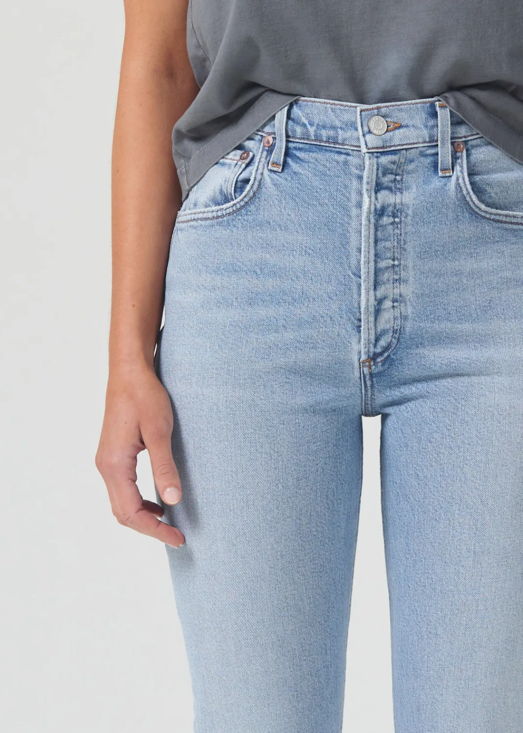 Sale AGOLDE Riley High Rise Straight Crop (Stretch) In Dynamic