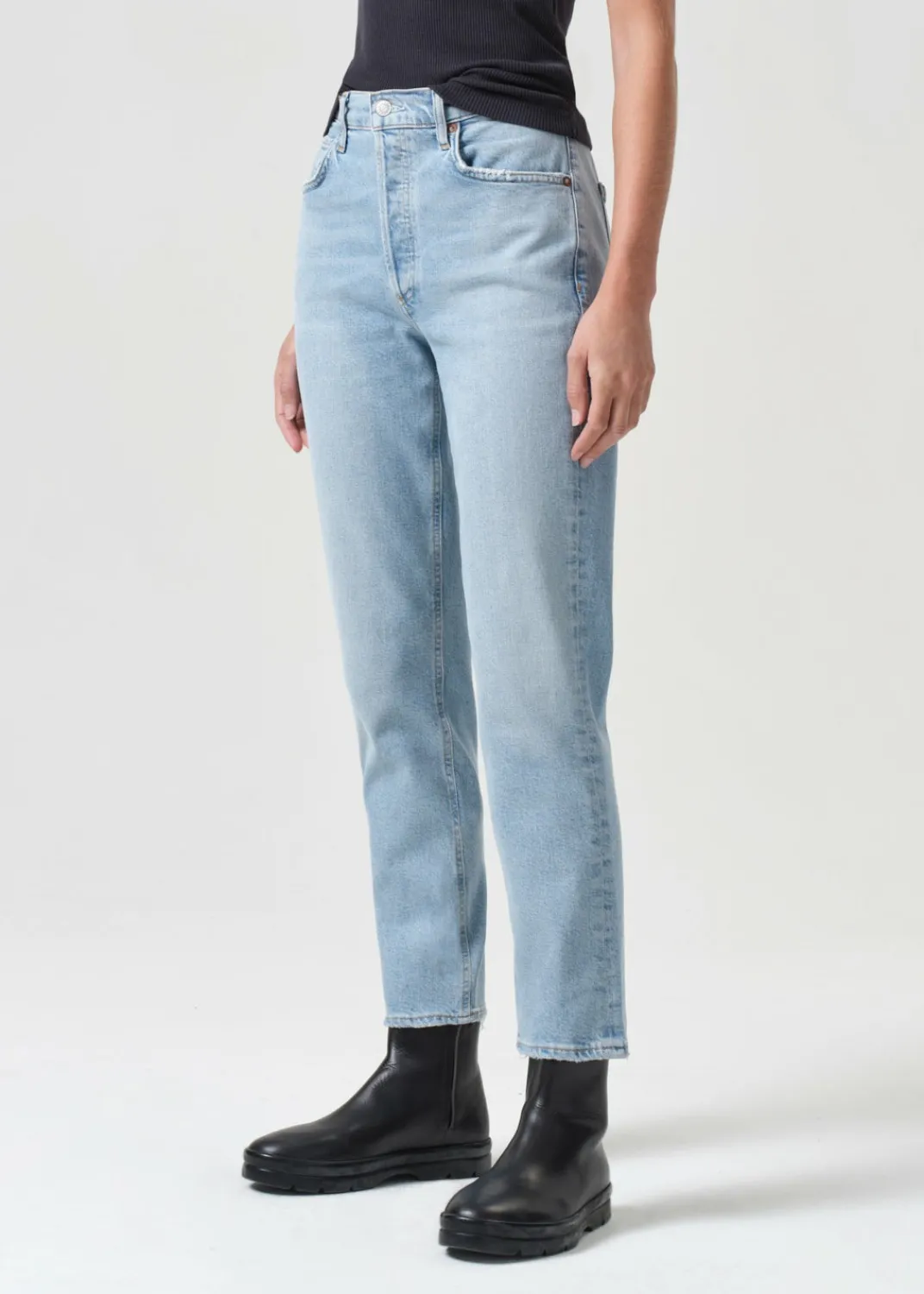 Discount AGOLDE Riley Long High Rise Straight (Stretch) In Issue