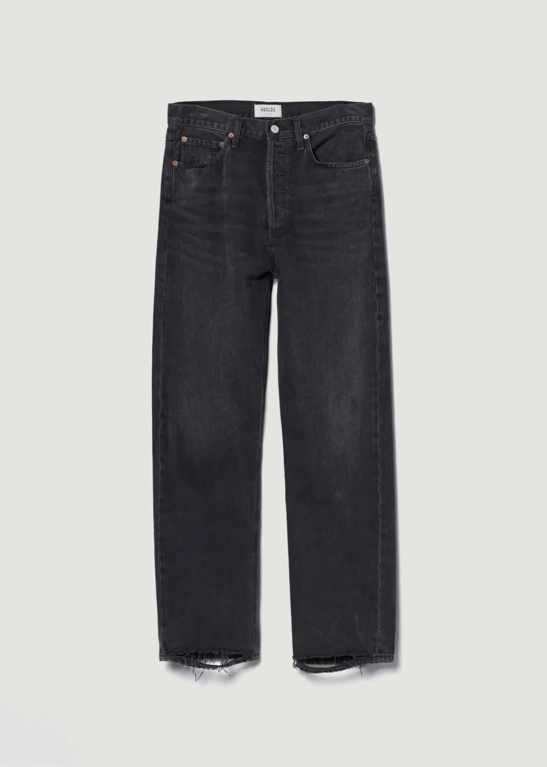 Cheap AGOLDE 90'S Crop Mid Rise Straight In Tar
