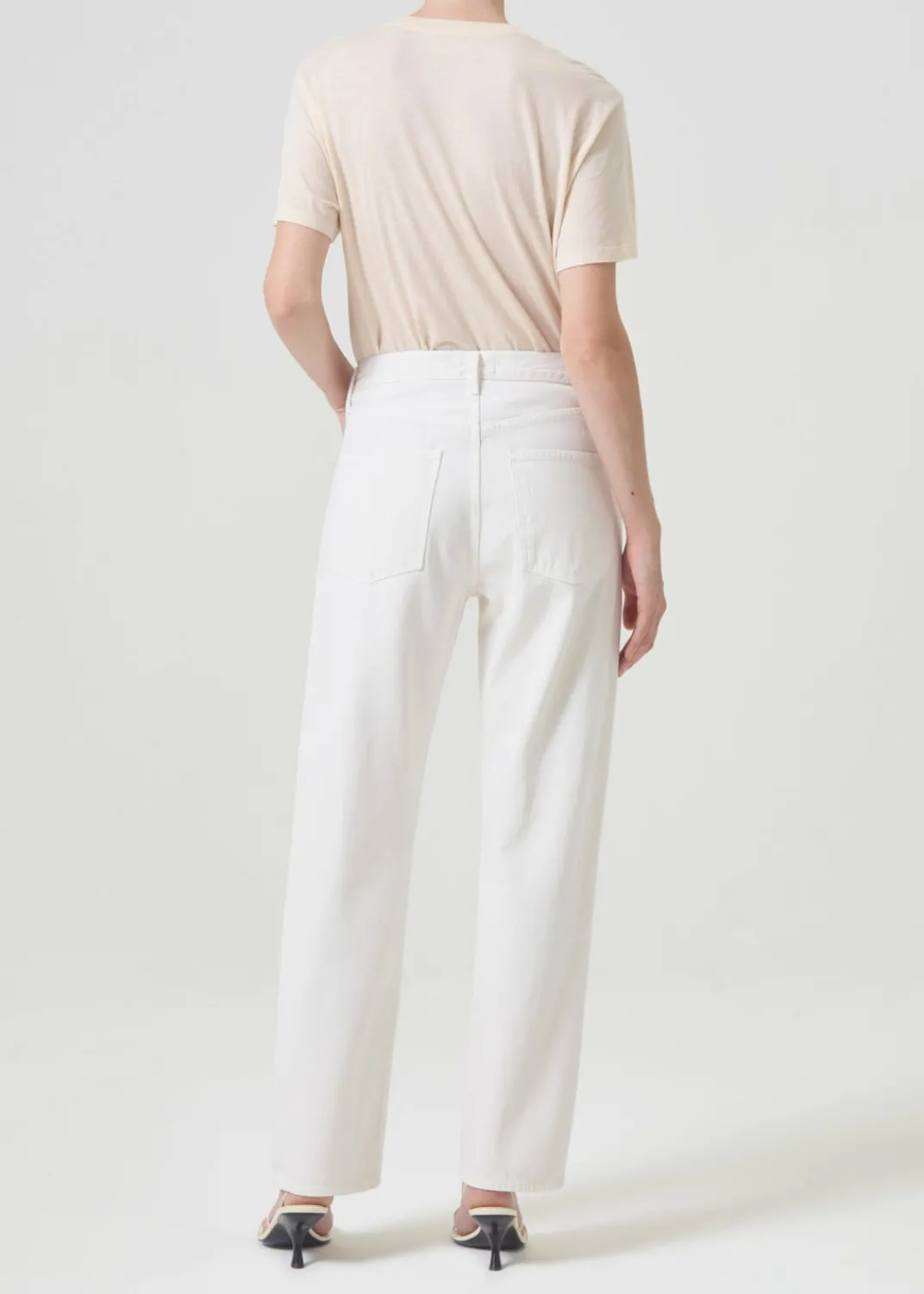 Shop AGOLDE 90'S Mid Rise Straight In Fortune Cookie