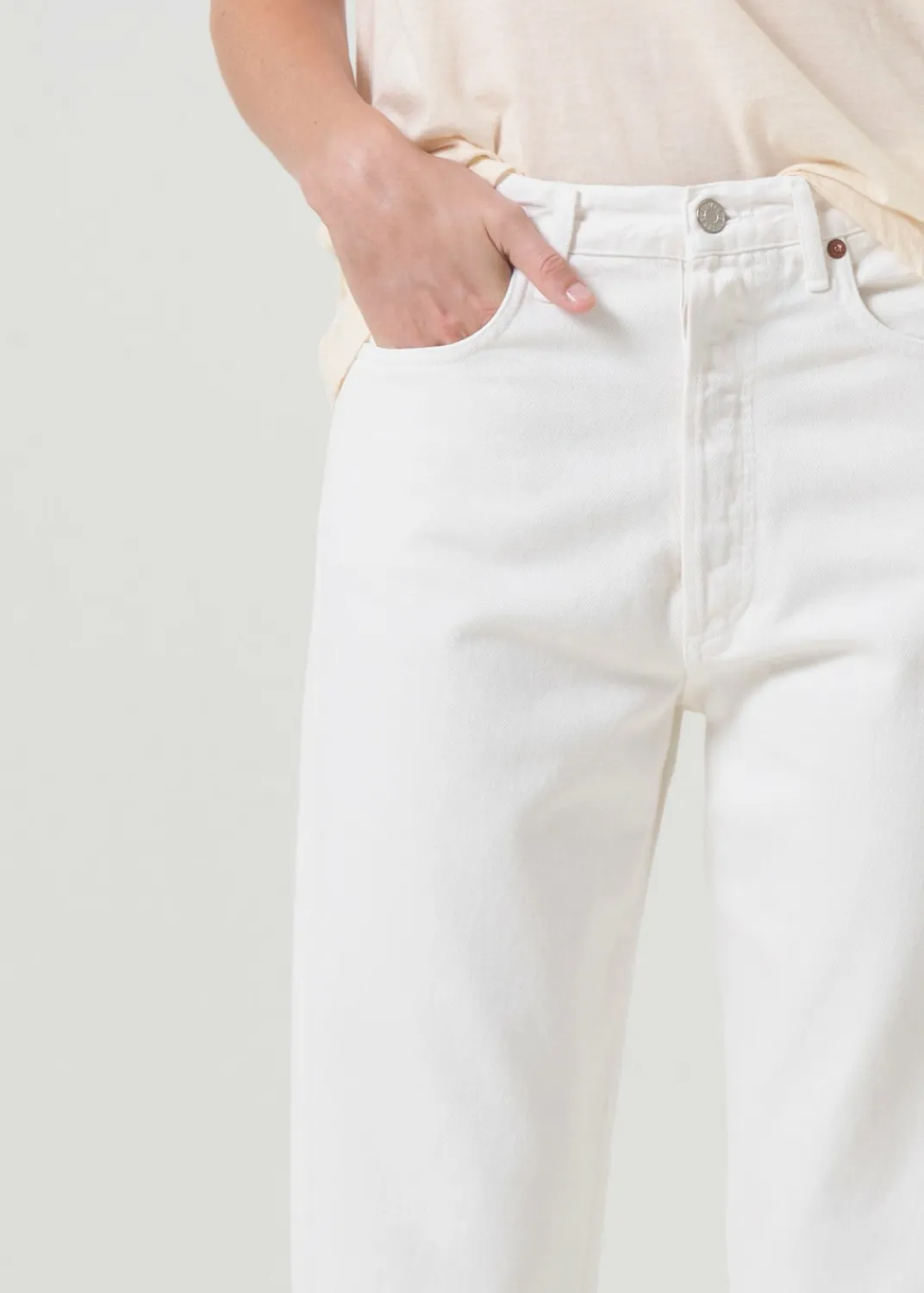 Shop AGOLDE 90'S Mid Rise Straight In Fortune Cookie