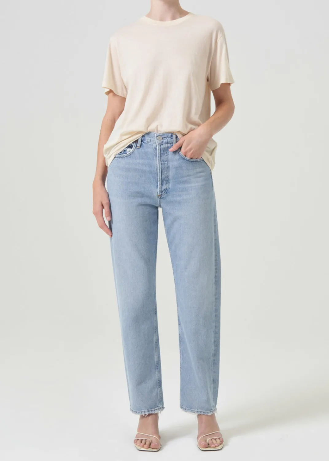 Sale AGOLDE 90'S Mid Rise Straight In Snapshot